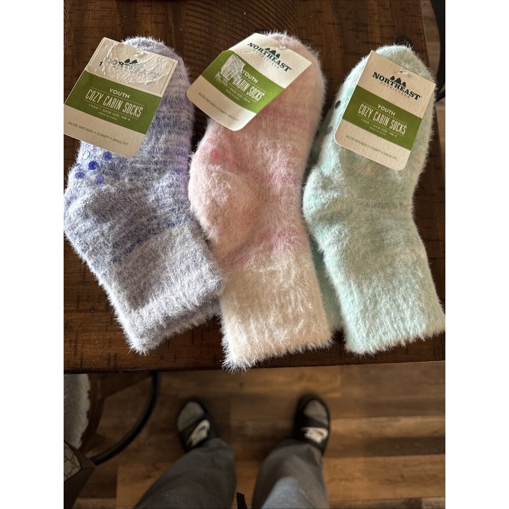 Girls Cabin Socks Size Youth 10k-4 Lot of 3
